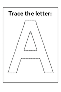 Phonic Letter Trace and Colour Object A