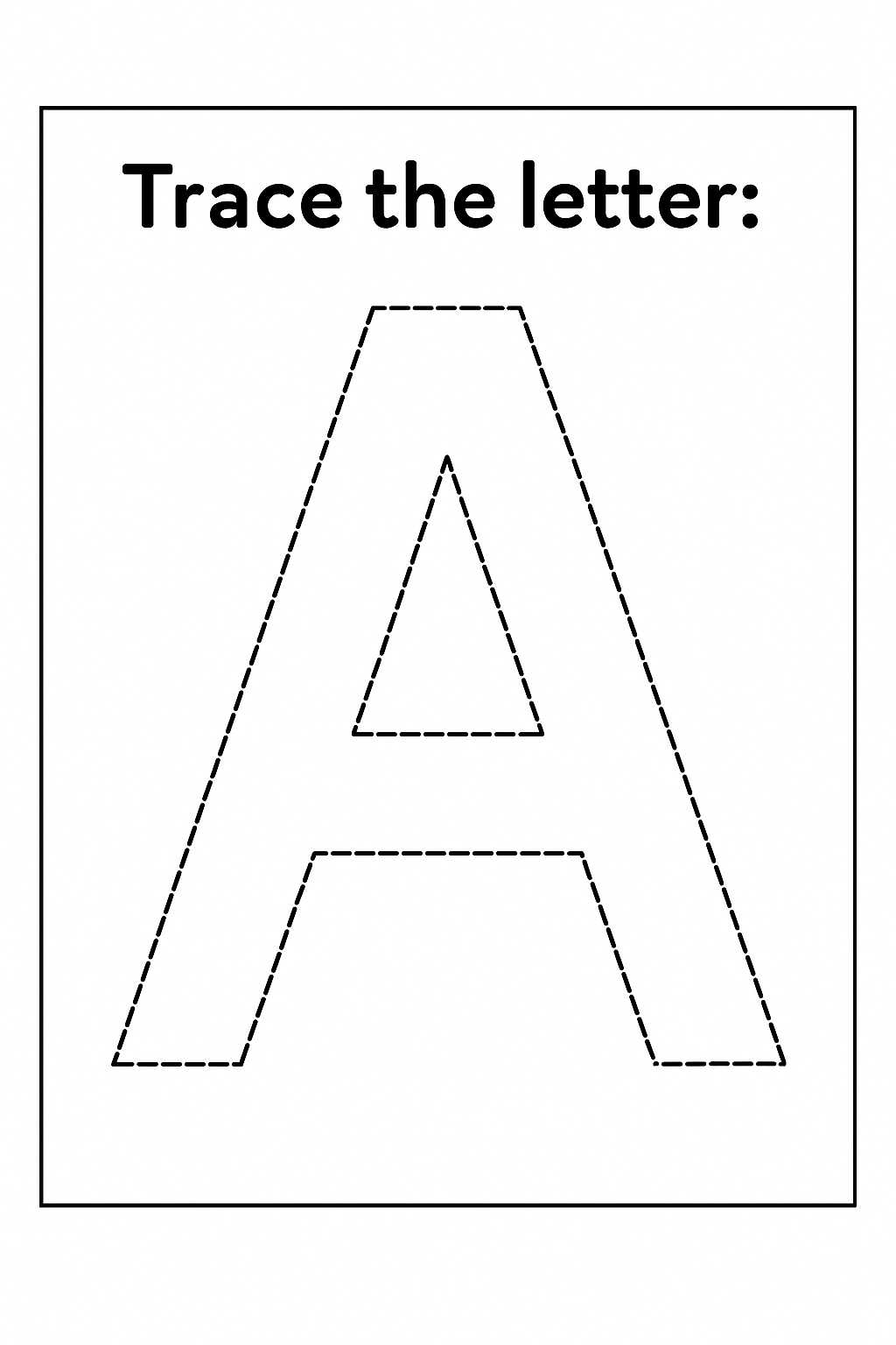 Phonic Letter Trace and Colour Object A