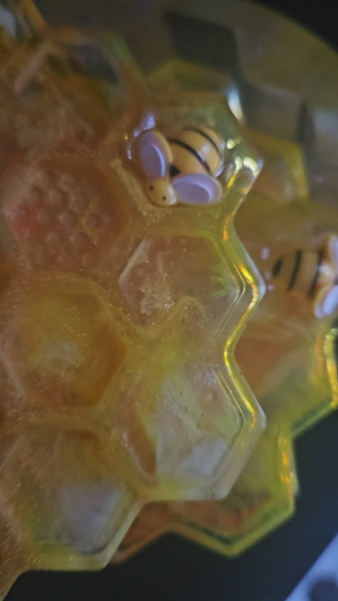 Bumblebee Hexagon set of 4 Resin Coasters