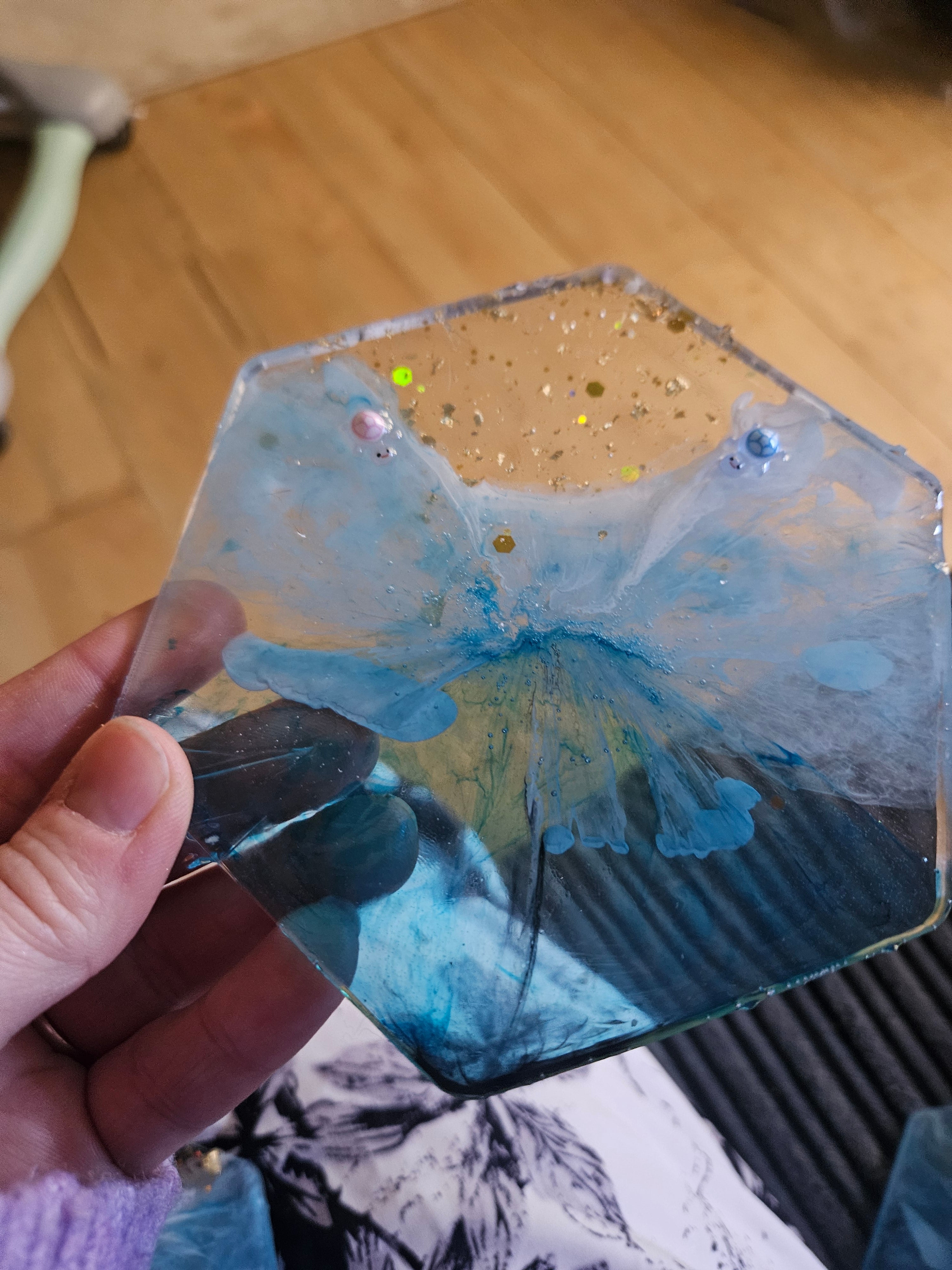 Sea effect coasters with turtles