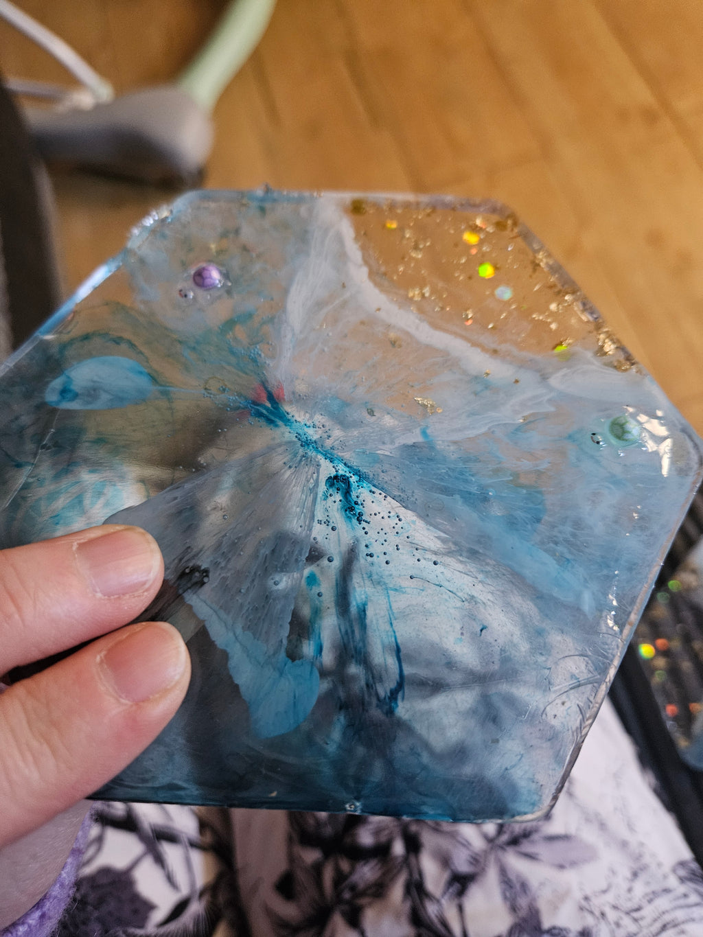 Sea effect coasters with turtles