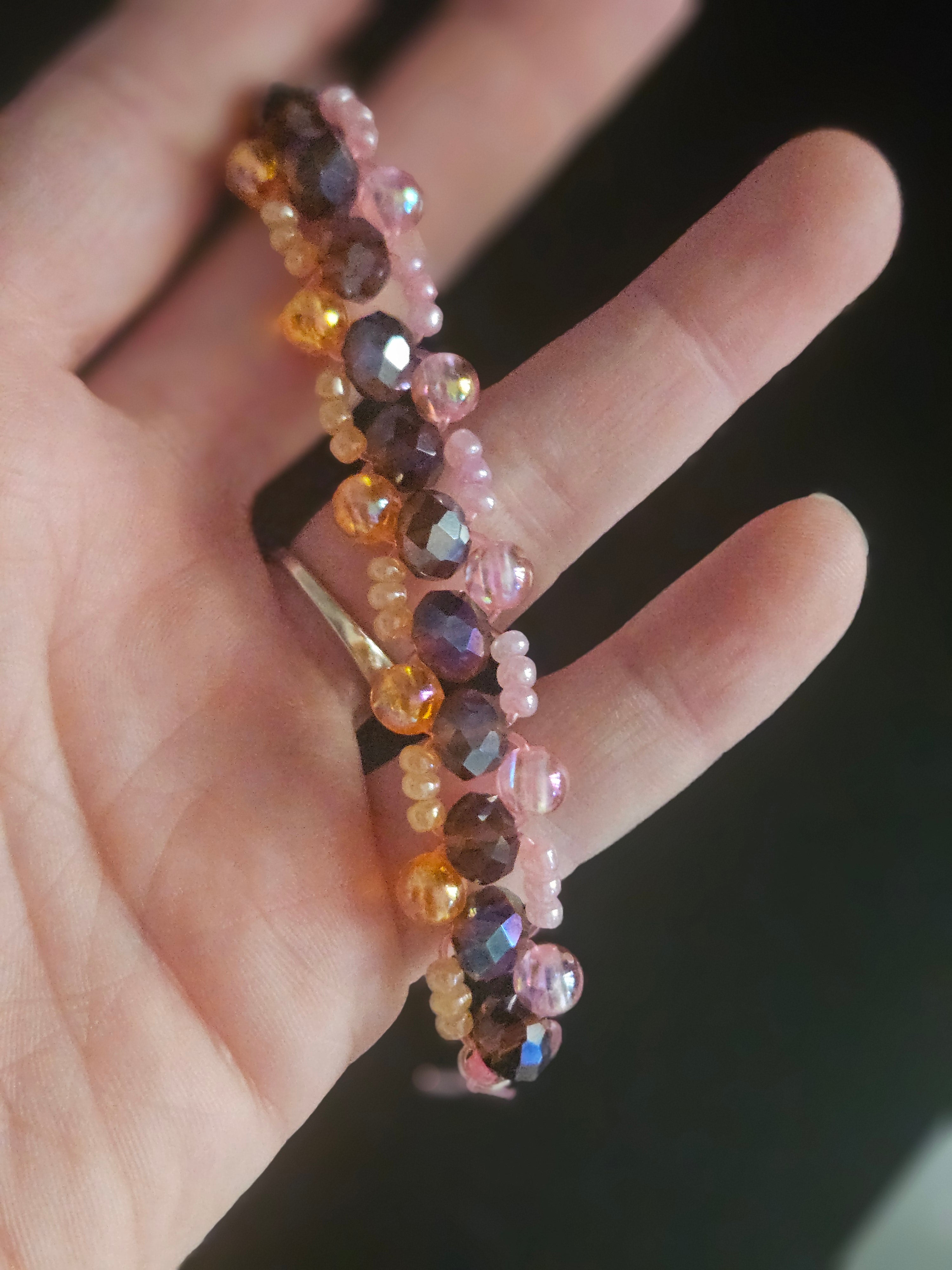 Handmade 3 pearl bead bracelet