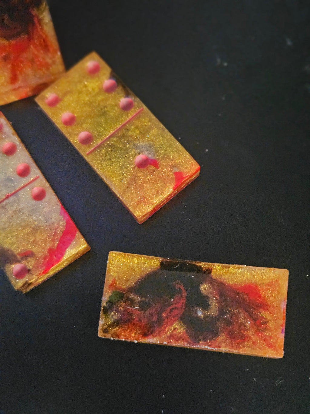 Red Black and Gold Dominoes
