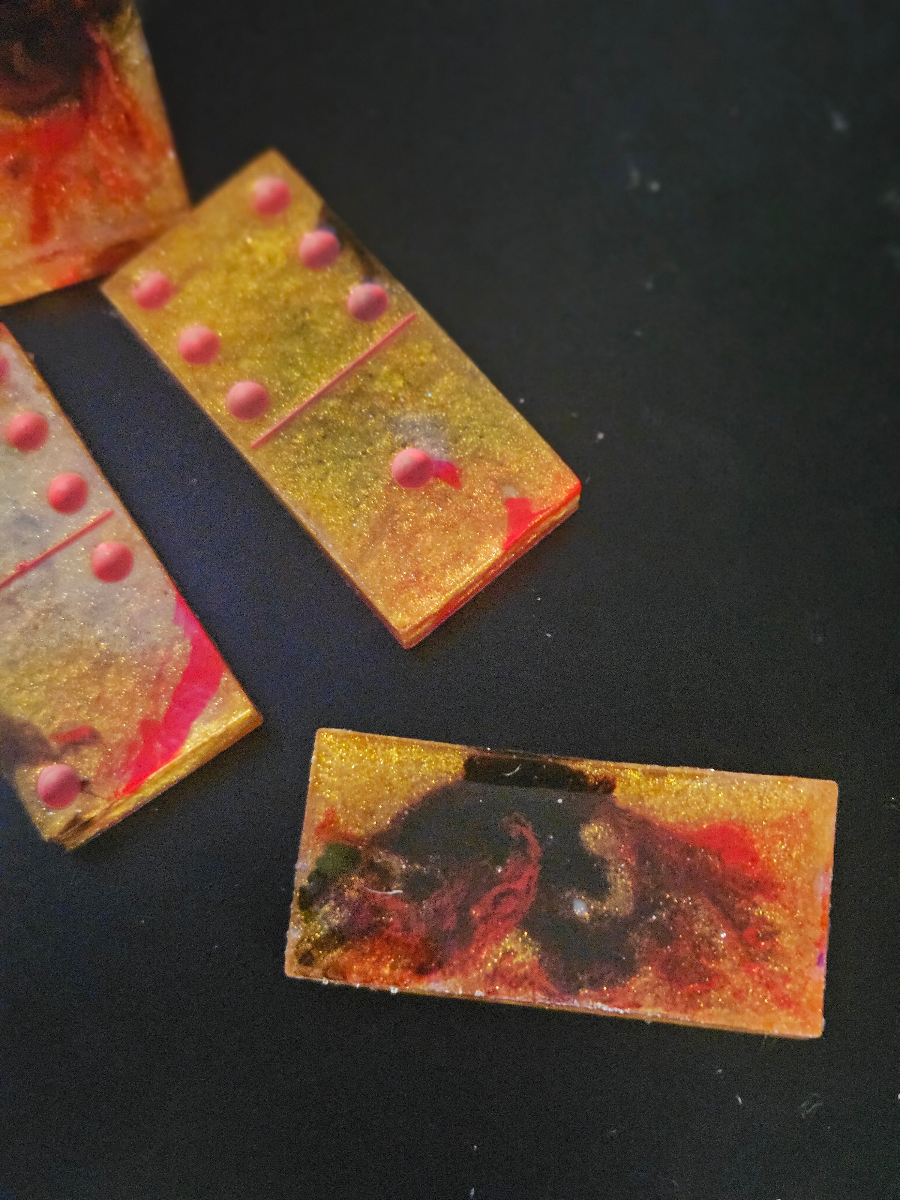 Red Black and Gold Dominoes